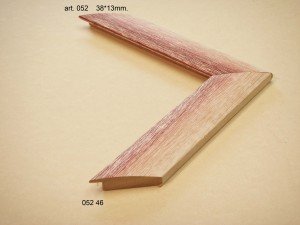 Rėmelio profilis 052: sidabrinis ir šviesiai rudas, plotis 38 mm
