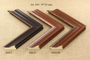 Rėmelio profilis 044.2 044.21 044.100: rudas, plotis 39 mm, 3 spalvų variantai