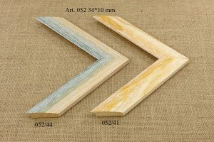 Rėmelio profilis 052.44 052.41: natūralios medienos, plotis 34 mm, 2 spalvų variantai