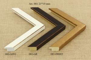 Rėmelio profilis 081-A093 , 081-GR , 081-D8883: tamsiai auksinis, šviesiai rudas ir juodas, plotis 21 mm, 3 spalvų variantai