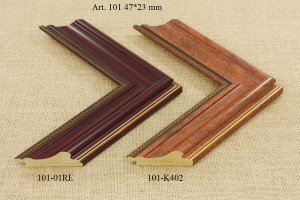 Rėmelio profilis 101-01RE , 101-K402: bronzinis ir rudas, plotis 47 mm, 2 spalvų variantai