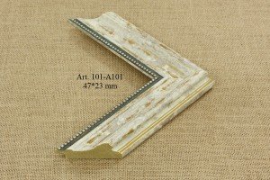 Rėmelio profilis 101-A101: sidabrinis ir pilkas, plotis 47 mm