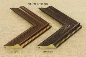 Rėmelio profilis 101-AG , 101-K403: tamsiai rudas, plotis 47 mm, 2 spalvų variantai