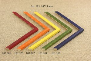 Rėmelio profilis 103 301 370 307 304 302: tamsiai pilkas, natūralios medienos, žalias ir geltonas, 5 spalvų variantai