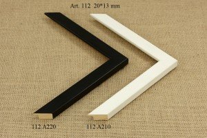 Rėmelio profilis 112 A220 A210: šviesiai rudas ir kreminis, plotis 20 mm, 2 spalvų variantai