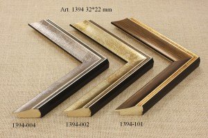 Rėmelio profilis 1394-002 , 1394-004 , 1394-101: rudas, natūralios medienos ir sidabrinis, plotis 32 mm, 3 spalvų variantai