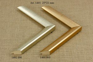 Rėmelio profilis 1401 006 005: natūralios medienos, plotis 25 mm, 2 spalvų variantai