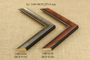 Rėmelio profilis 1440 4154 1440 4158: rudas ir natūralios medienos, 2 spalvų variantai