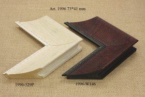Rėmelio profilis 1996-529P , 1996-W146: tamsiai rudas ir kreminis, plotis 73 mm, 2 spalvų variantai