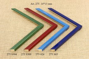 Rėmelio profilis 275 S304 S309 024 S85: mėlynas, bordo spalvos ir žalias, plotis 14 mm, 4 spalvų variantai