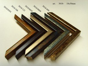 Rėmelio profilis 3018 1 18 30: tamsiai rudas ir juodas, 6 spalvų variantai