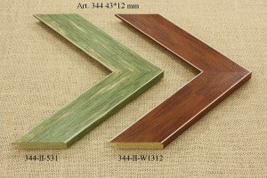 Rėmelio profilis 344-II-531 , 344-II-W1312: rudas ir bronzinis, plotis 43 mm, 2 spalvų variantai