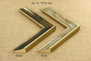 Rėmelio profilis 39.46 39.34: natūralios medienos, plotis 35 mm, 2 spalvų variantai