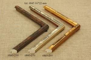 Rėmelio profilis 6845-259 6845-270 6845-269: natūralios medienos ir bronzinis, 3 spalvų variantai