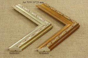 Rėmelio profilis 7039-519 7039-6-G: tamsiai auksinis, plotis 33 mm, 2 spalvų variantai
