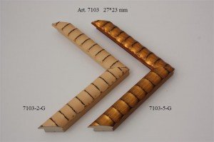 Rėmelio profilis 7103: bronzinis ir šviesiai rudas, plotis 27 mm, 2 spalvų variantai