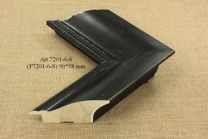 Rėmelio profilis 7201-6-S ( P7201-6-S): juodas, plotis 90 mm