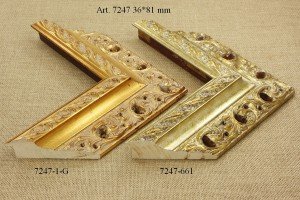 Rėmelio profilis 7247-1-G, 7247-661: natūralios medienos, 2 spalvų variantai