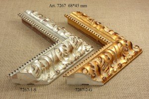 Picture frame moulding 7267-1-S (7267-2-G): 68 mm wide, 2 colour variants