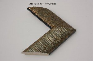 Picture frame moulding 7384-507: dark brown, 69 mm wide