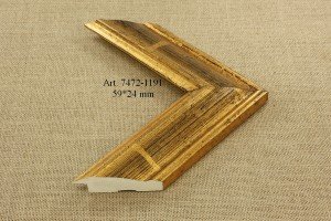 Rėmelio profilis 7472-1191: tamsiai auksinis, plotis 59 mm