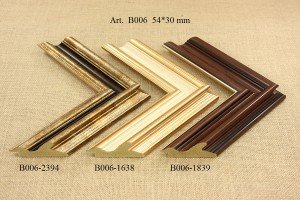 Rėmelio profilis (751) B006-2394 1638 1839: tamsiai rudas ir kreminis, plotis 54 mm, 3 spalvų variantai