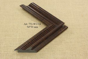 Rėmelio profilis 751-W1314: tamsiai rudas, plotis 54 mm