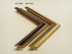 Rėmelio profilis 8129: rudas ir tamsiai rudas, plotis 25 mm, 2 spalvų variantai