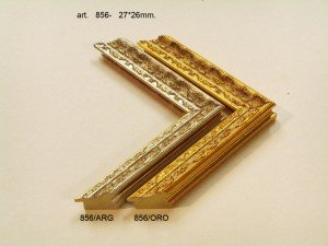 Rėmelio profilis 856: tamsiai auksinis ir šviesiai rudas, plotis 27 mm, 2 spalvų variantai