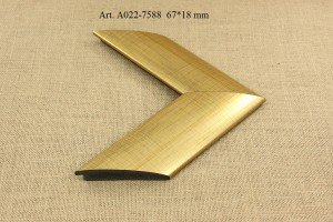 Rėmelio profilis A022-7588: tamsiai auksinis, plotis 67 mm