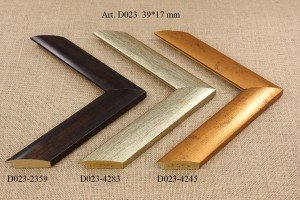 Rėmelio profilis D023-2359 4283 4245: tamsiai auksinis, šviesiai rudas ir natūralios medienos, 3 spalvų variantai