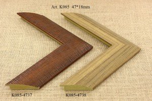 Rėmelio profilis K085-4737 4738: natūralios medienos, plotis 47 mm, 2 spalvų variantai