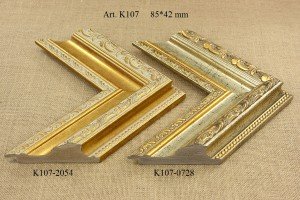 Rėmelio profilis K107-2054 0728: šviesiai rudas ir natūralios medienos, plotis 85 mm, 2 spalvų variantai