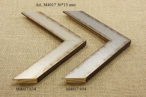 Rėmelio profilis M4017.634 , M4017.654: pilkas ir sidabrinis, plotis 36 mm, 2 spalvų variantai