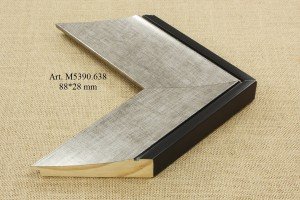 Rėmelio profilis M5390.638: sidabrinis, plotis 88 mm
